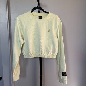 P. E. Nation Lemon Yellow Cropped Sweatshirt